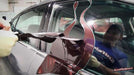 Knifeless Tape being used to create complex cuts. Photo courtesy of The Wrap Institute (wrap institute.com)