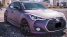 Veloster wrapped in Satin Black Rose Aluminum