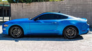 Mustang wrapped in Satin Blue Aluminum