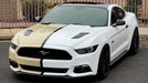 Mustang GT wrapped in Gloss Sandstorm and Satin White