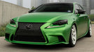 Satin Cheetah Green Metallic vinyl car wrap shown in use.