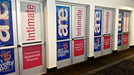 Glass Apeel White Peel and Place Window Film printed graphics on glass doors. Photo courtesy of Glass Apeel