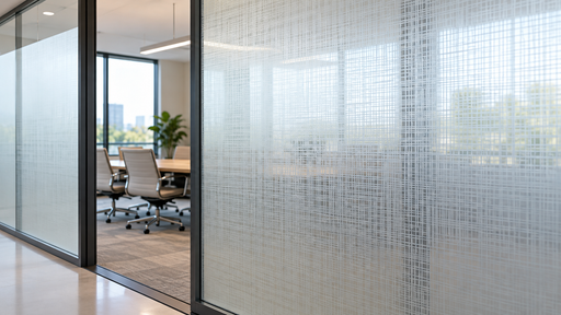 ModernFrostedGlassOfficePartition