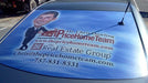 Clear Focus ClassicVue printed car window wrap. Photo courtesy of Coastal Graphics7.