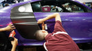 Avery Dennison DOL 6040 over printed purple Avery Dennison 1005EZRS.
