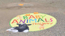 Asphalt Art Sidewalk Graphic Film printed graphic used as way finder. Photo courtesy of Jessup.