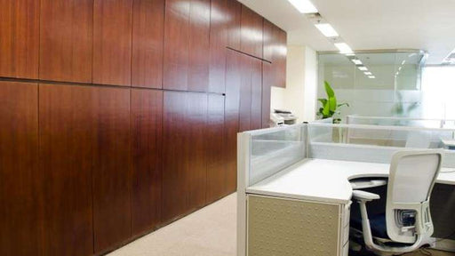3M Di-Noc Wood Grain on original white cabinets. Photo courtesy of 3M USA.