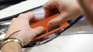 Avery Dennison Supreme Defense Gloss shown installed with Fusion Tools Cropped Orange Crush Squeegee.