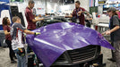 Avery Dennison DOL 6040 over printed purple Avery Dennison 1005EZRS.