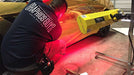 Image One Impact Hot Shot 1000X 36" Infrared Heating Unit in use. Photo courtesy of The Graphic Guys, Austin, TX.