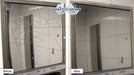 Mirror Shield shown before and after. Photo courtesy of Graffiti Shield.