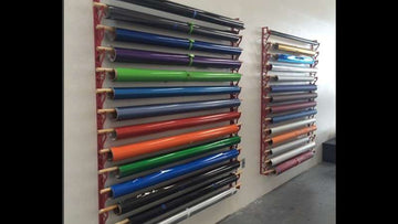 Auto Skins Racks in use by OC Wraps (ocwraps.com)