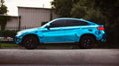 Orafol 8300 Ice Blue Transparent laminated onto Avery Silver Chrome vinyl. Photo Courtesy of Carbon Wraps, Orlando, FL