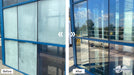 Glass Shield shown before and after. Photo courtesy of Graffiti Shield.